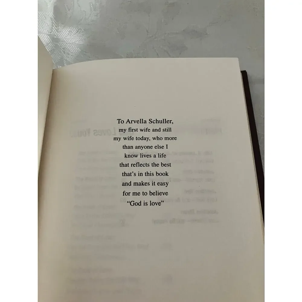 1986 Robert Schuller Be Happy You Are Loved Bonded Leather Gold Gilt Book